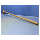 (1) Wooden Walking Cane with Carved Handle