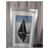 (1) Striking Framed Sailboat Photograph