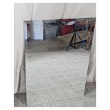 (1) Rectangular Wall Mirror Frameless