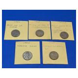 (5) Wheat Back Pennies w/Possible Mint Errors