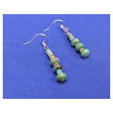 (2) 125 Sterling Silver Turquoise Earrings Duo