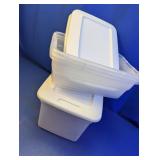 (3) Sterilite Plastic Storage Bins with Lids