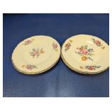 (4) Floral Salad Plates