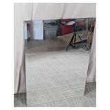 (1) Rectangular Wall Mirror Frameless