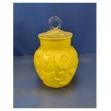 Retro Yellow Matte Ceramic Canister/Jar