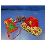 (4) Christmas Costumes, Hat, & Pet Headwear