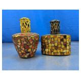 (2) Mosaic Glass Catalytic Fragrance Lamps Duo
