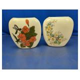 (2) Mid-Century Ceramic Pillow Vases