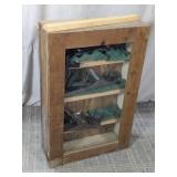 (1) Wooden Tool Display Cabinet