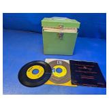 (1) RPM Record Box & Vinyl Singles Lot