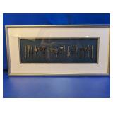 (1) Framed Miniature Bronze Weapon Replicas