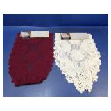 (2) Heavy Lace Table Runners