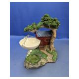 (1) Cottage Tree Bird Feeder Figurine
