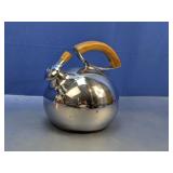 (1) Nambe Steel Tea Kettle by Lou Henry
