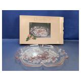(1) Rosella Pink Glass Serving Tray