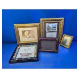 (5) Assorted Framed Prints & Picture Frames