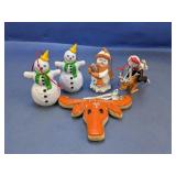 (5) Christmas Ornaments ï¿½ Snowmen & More