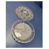 (2) Clear Glass Serving Plates