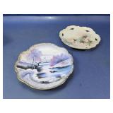 (2) Hand Painted Decorative Plates