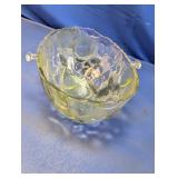 Vintage Iridescent Fruit Glass Serving Dish