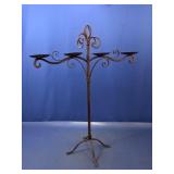 Wrought Iron Fleur-de-Lis Floor Candelabra