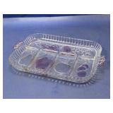 Vintage Iridescent Amethyst Divided Platter