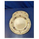 (4)Mikasa Fine Ivory Floral Dinner Plate Set