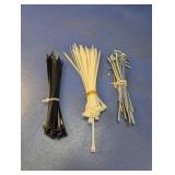 (3) Bundles of Cable Ties and Metal Pegs