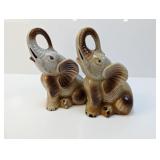 (2) Ceramic Elephant Figurines