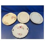 (4)Floral & Fine China Serving Plates Mixed Lot