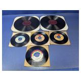 (6) Mixed Vinyl Records Victrola and 45 RPM