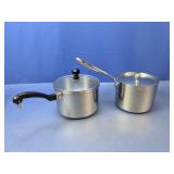 (2) Stainless Steel Sauce Pans with Lids