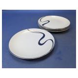 (4) Pickard Mirage Hand Decorated Plates