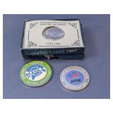 (3) U.S. Mint Coin and Safety Challenge Coins