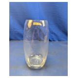(1) Colony Hand Made in Romania Clear Glass Vase