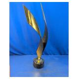 (1) C. Jere Brass Abstract Sculpture