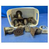 Mixed Lot of Vintage Utility Casters & Wheels