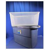 (2) Heavy Duty Plastic Storage Tote Duo