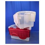 (2) Sterilite 48 Qt/45 L Clear Storage Totes Duo