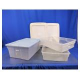(3) Clear & Modular Storage Tote Trio
