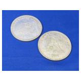 (2) U.S. Coins ï¿½ 1872 Seated Liberty Silver