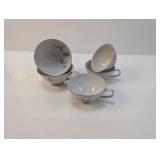 (5) Japan Fine China Floral Teacups