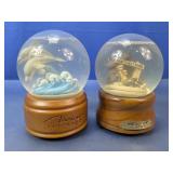 (2) Musical Water Globes