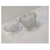 (2) Clear Glass Decorative Bowls