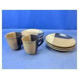 (1) Sango Stoneware ï¿½Gold Dust Blackï¿½ Set
