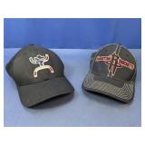 (2) Black Baseball Caps
