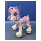 Interactive White and Purple Robotic Unicorn Toy