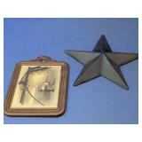 (2) Wall Dï¿½cor Pieces Star and Boat Artwork
