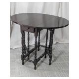(1) Solid Mahogany Drop-Leaf Table