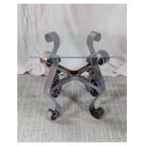 Mid-Century Sculptural Side Glass Table